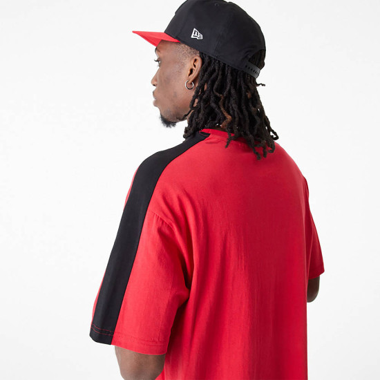 New Era Ανδρική κοντομάνικη μπλούζα Chicago Bulls NBA Colour Block Oversized T-Shirt